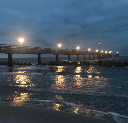 Strand am Abend an der Ostsee